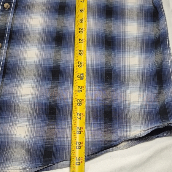 American Rag Men's XXL Long Sleeve Button Down Plaid Shirt - Blue and White - Picture 4 of 15